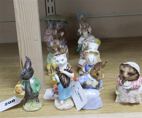 A Beswick Beatrix Potter figure, Susan and eleven other BP-3 figures,